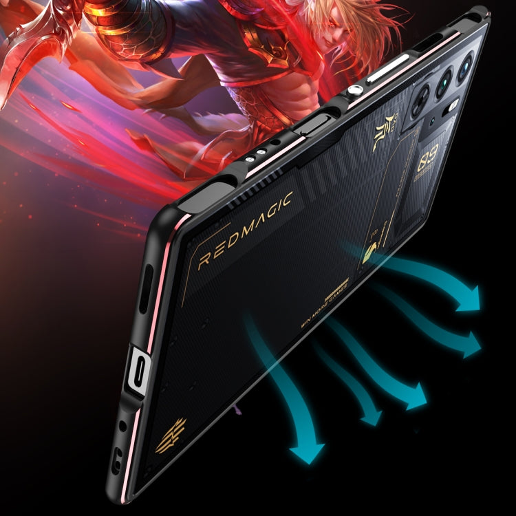 For ZTE nubia Red Magic 10 Pro / 10 Pro+ Aurora Series Metal Frame Phone Case(Black Silver) - ZTE Cases by PMC TechLife | Online Shopping South Africa | PMC TechLife | Buy Now Pay Later Mobicred