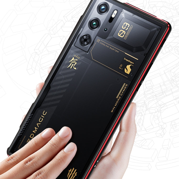 For ZTE nubia Red Magic 10 Pro / 10 Pro+ Aurora Series Metal Frame Phone Case(Black Yellow) - ZTE Cases by PMC TechLife | Online Shopping South Africa | PMC TechLife | Buy Now Pay Later Mobicred