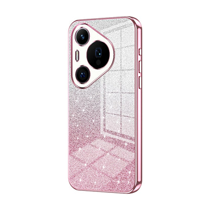 For Huawei Pura 70 Pro Gradient Glitter Powder Electroplated Phone Case(Pink) - Huawei Cases by PMC Jewellery | Online Shopping South Africa | PMC Jewellery | Buy Now Pay Later Mobicred