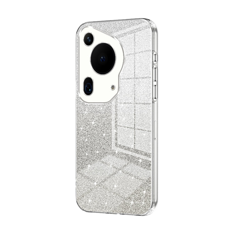 For Huawei Pura 70 Ultra Gradient Glitter Powder Electroplated Phone Case(Transparent) - Huawei Cases by PMC Jewellery | Online Shopping South Africa | PMC Jewellery | Buy Now Pay Later Mobicred