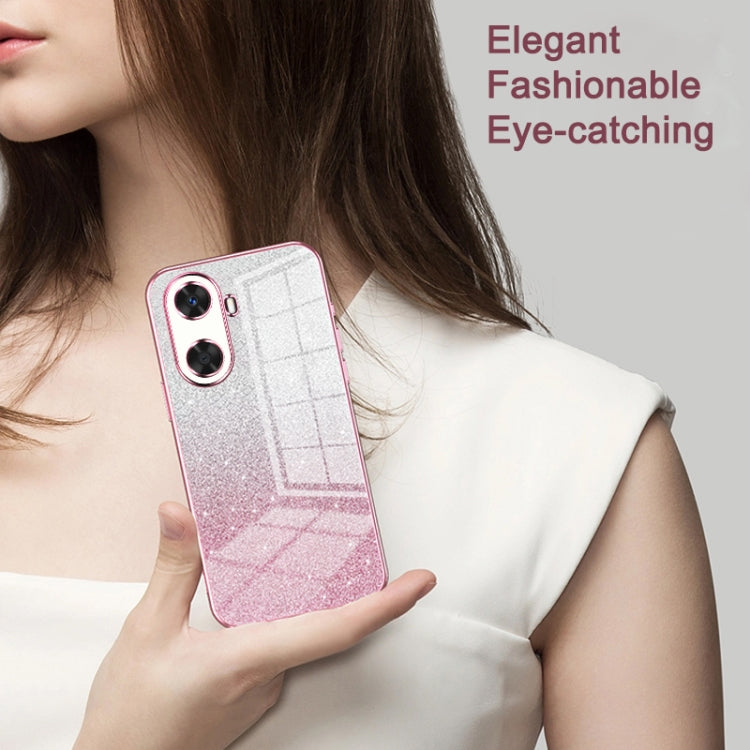 For Huawei P30 Pro Gradient Glitter Powder Electroplated Phone Case(Pink) - Huawei Cases by PMC TechLife | Online Shopping South Africa | PMC TechLife