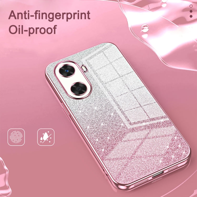 For Huawei nova 4e / P30 lite Gradient Glitter Powder Electroplated Phone Case(Gold) - Huawei Cases by PMC TechLife | Online Shopping South Africa | PMC TechLife