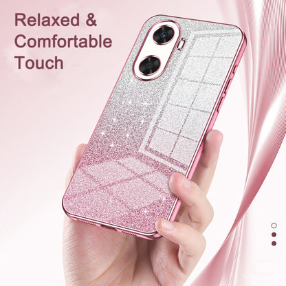 For Huawei Pura 70 Ultra Gradient Glitter Powder Electroplated Phone Case(Pink) - Huawei Cases by PMC Jewellery | Online Shopping South Africa | PMC Jewellery | Buy Now Pay Later Mobicred