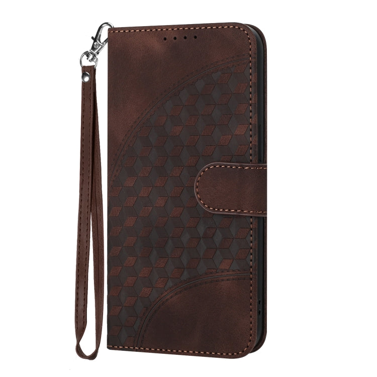 For Huawei Y9 2019 YX0060 Elephant Head Embossed Phone Leather Case with Lanyard(Coffee) - Huawei Cases by PMC TechLife | Online Shopping South Africa | PMC TechLife