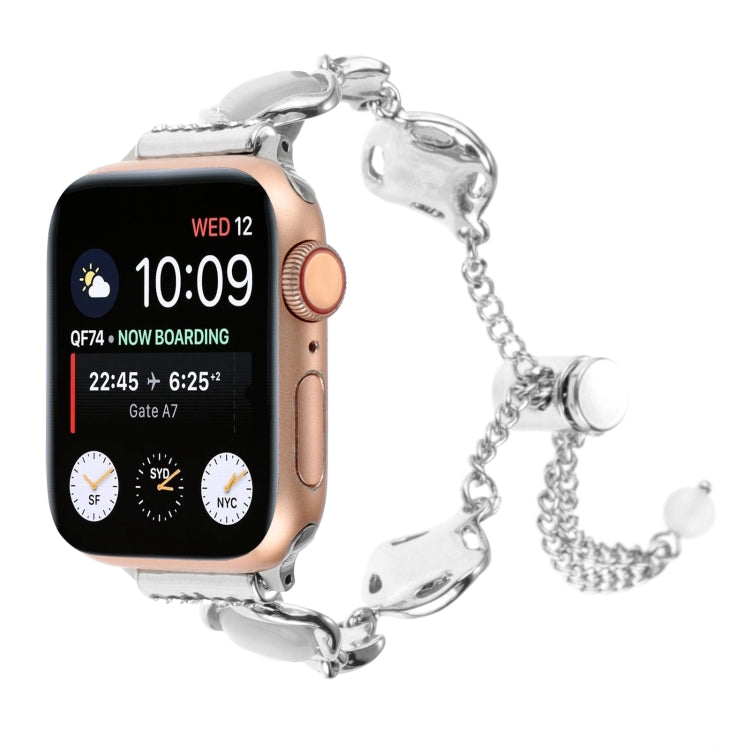 For Apple Watch Series 2 42mm Shell Metal Chain Bracelet Watch Band(Silver) - Watch Bands by PMC TechLife | Online Shopping South Africa | PMC TechLife | Buy Now Pay Later Mobicred