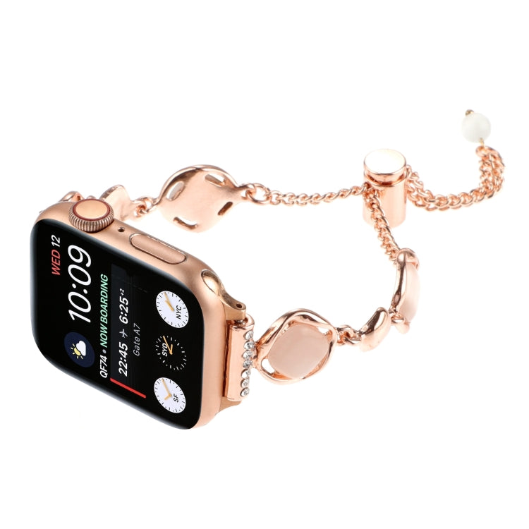 For Apple Watch 42mm Shell Metal Chain Bracelet Watch Band(Rose Gold) - free shipping - PMC TechLife - Order now!