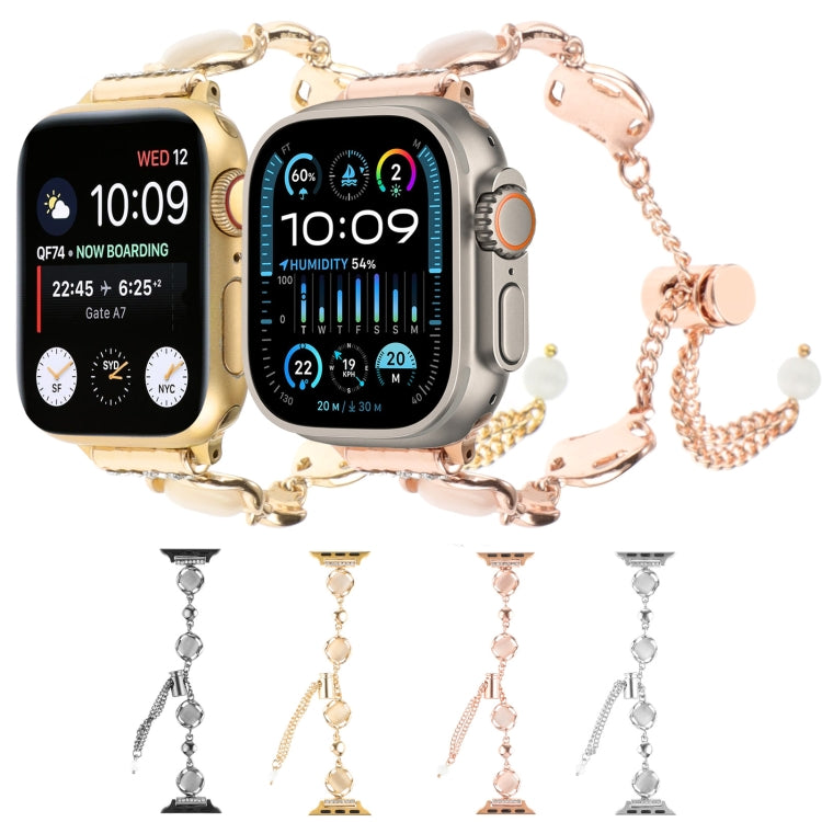 For Apple Watch Ultra 49mm Shell Metal Chain Bracelet Watch Band(Silver) - Watch Bands by PMC TechLife | Online Shopping South Africa | PMC TechLife