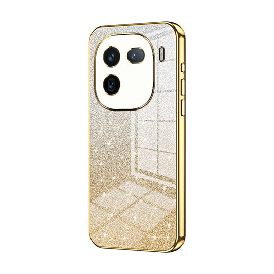 For vivo iQOO 12 Pro Gradient Glitter Powder Electroplated Phone Case(Gold) - iQOO 12 Pro Cases by PMC Jewellery | Online Shopping South Africa | PMC Jewellery | Buy Now Pay Later Mobicred