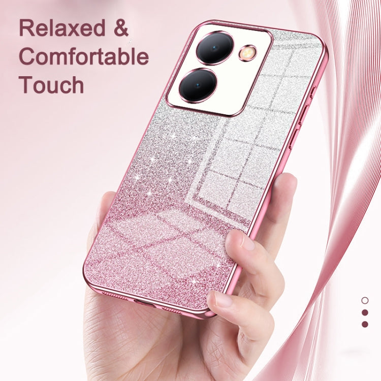 For vivo iQOO 12 Gradient Glitter Powder Electroplated Phone Case(Purple) - iQOO 12 Cases by PMC TechLife | Online Shopping South Africa | PMC TechLife | Buy Now Pay Later Mobicred
