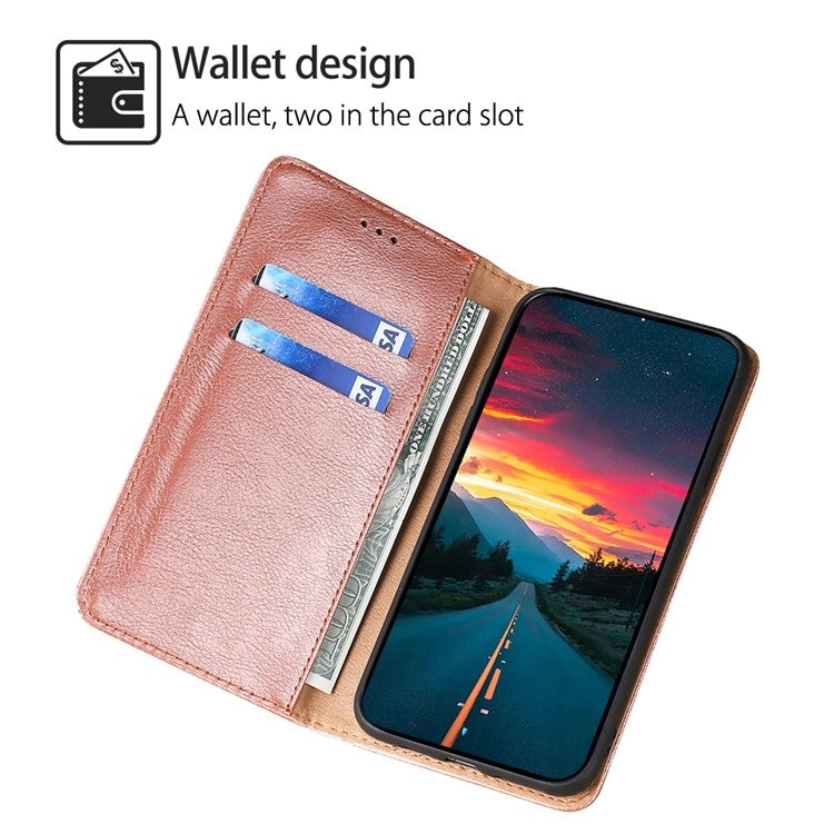 For Honor Magic6 Pro Gloss Oil Solid Color Magnetic Leather Phone Case(Rose Gold) - Honor Cases by PMC Jewellery | Online Shopping South Africa | PMC Jewellery | Buy Now Pay Later Mobicred