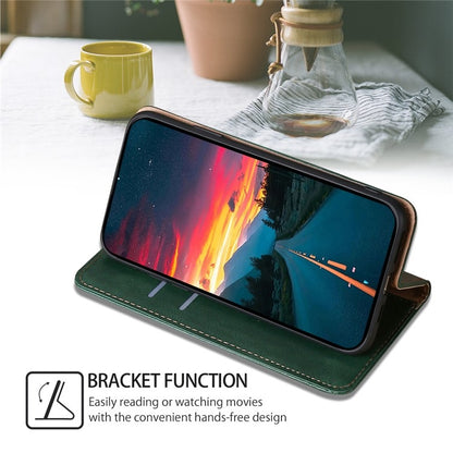 For Honor Magic6 Pro Gloss Oil Solid Color Magnetic Leather Phone Case(Green) - Honor Cases by PMC Jewellery | Online Shopping South Africa | PMC Jewellery | Buy Now Pay Later Mobicred