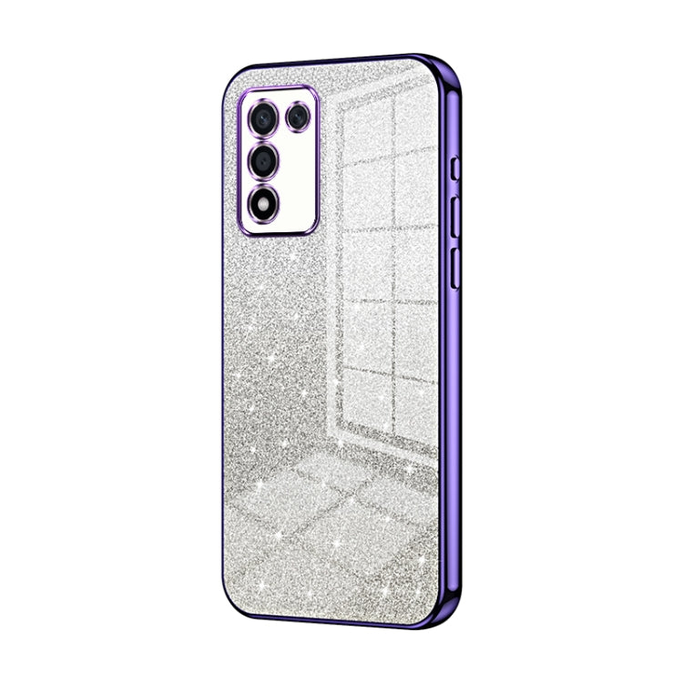 For OPPO K9s / K10 Energy Gradient Glitter Powder Electroplated Phone Case(Purple) - OPPO Cases by PMC TechLife | Online Shopping South Africa | PMC TechLife | Buy Now Pay Later Mobicred