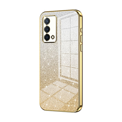 For OPPO K9 Gradient Glitter Powder Electroplated Phone Case(Gold) - OPPO Cases by PMC Jewellery | Online Shopping South Africa | PMC Jewellery | Buy Now Pay Later Mobicred