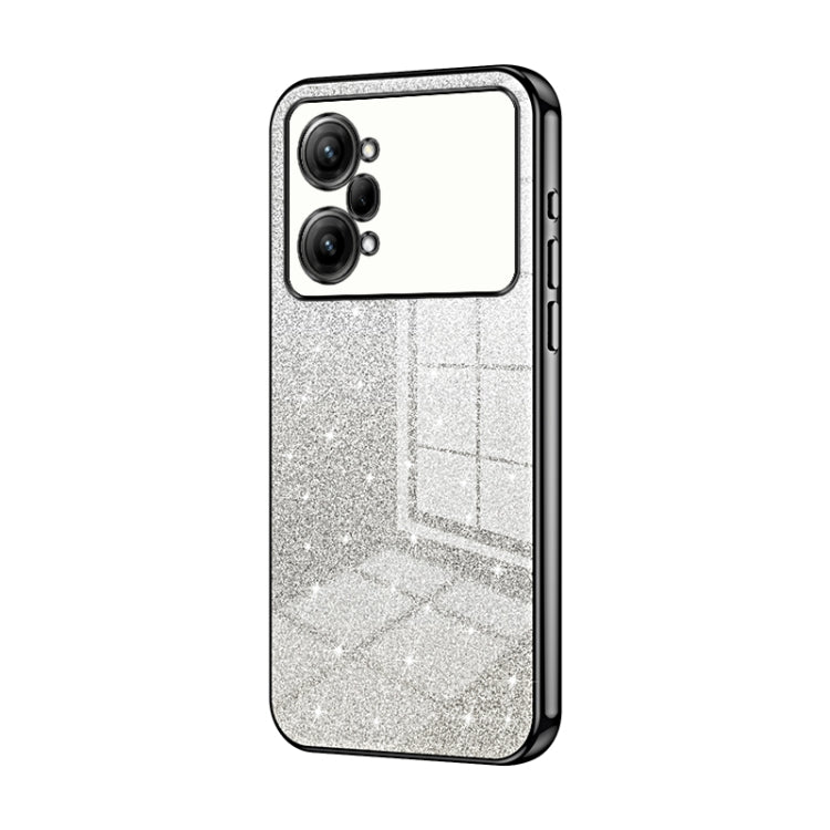 For OPPO K10 Pro Gradient Glitter Powder Electroplated Phone Case(Black) - OPPO Cases by PMC Jewellery | Online Shopping South Africa | PMC Jewellery | Buy Now Pay Later Mobicred