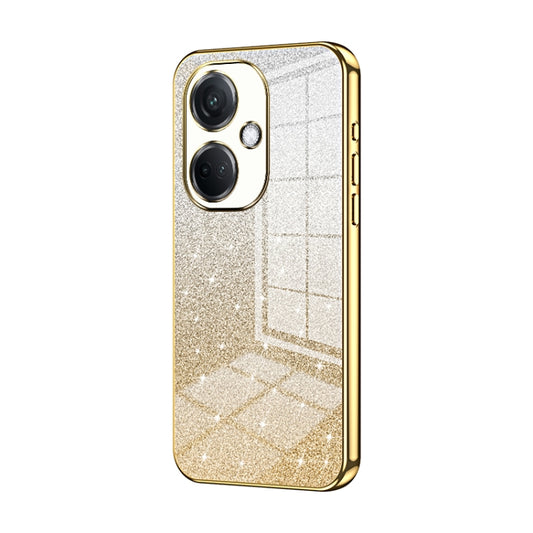 For OPPO K11 Gradient Glitter Powder Electroplated Phone Case(Gold) - OPPO Cases by PMC Jewellery | Online Shopping South Africa | PMC Jewellery | Buy Now Pay Later Mobicred