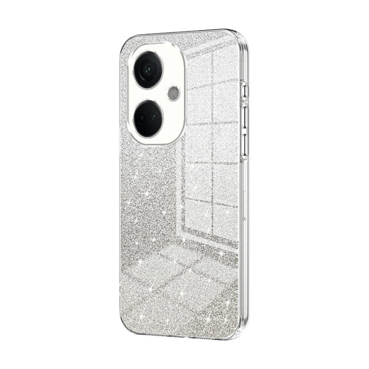 For OPPO K11 Gradient Glitter Powder Electroplated Phone Case(Transparent) - OPPO Cases by PMC Jewellery | Online Shopping South Africa | PMC Jewellery | Buy Now Pay Later Mobicred