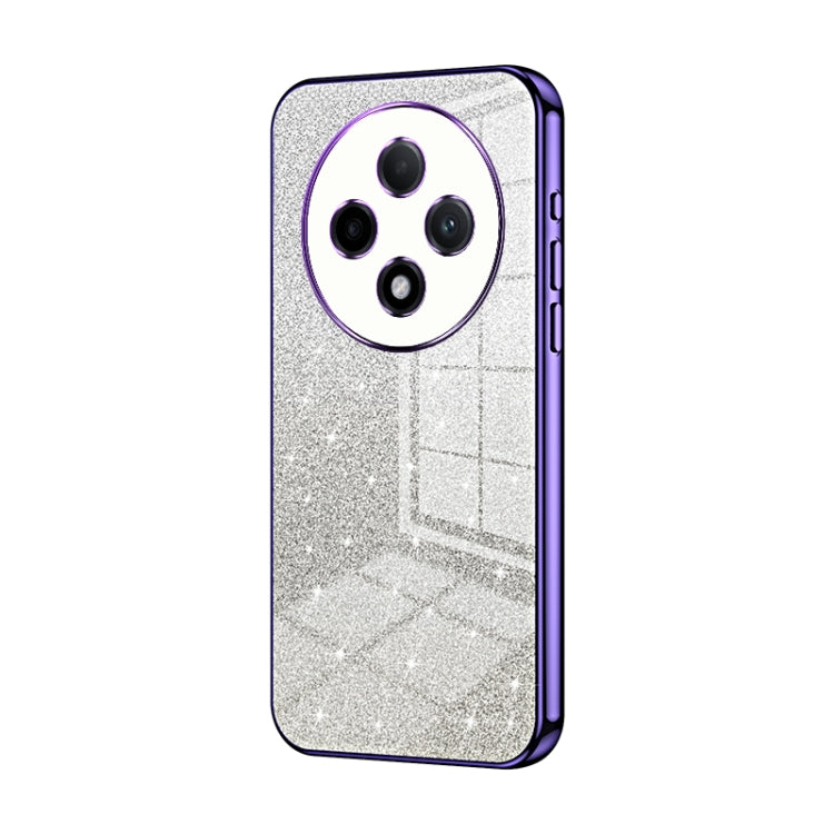 For OPPO A3 Pro Gradient Glitter Powder Electroplated Phone Case(Purple) - OPPO Cases by PMC TechLife | Online Shopping South Africa | PMC TechLife | Buy Now Pay Later Mobicred
