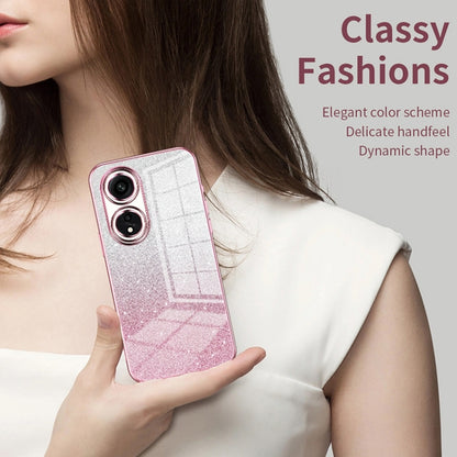 For OPPO Find X5 Pro Gradient Glitter Powder Electroplated Phone Case(Purple) - OPPO Cases by PMC Jewellery | Online Shopping South Africa | PMC Jewellery | Buy Now Pay Later Mobicred