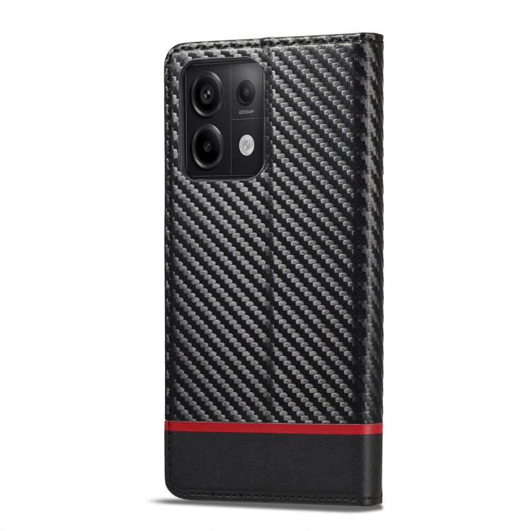 For Xiaomi Redmi Note 13 Pro 4G LC.IMEEKE Carbon Fiber Texture Flip Leather Phone Case(Horizontal Black) - Note 13 Pro Cases by LC.IMEEKE | Online Shopping South Africa | PMC Jewellery | Buy Now Pay Later Mobicred