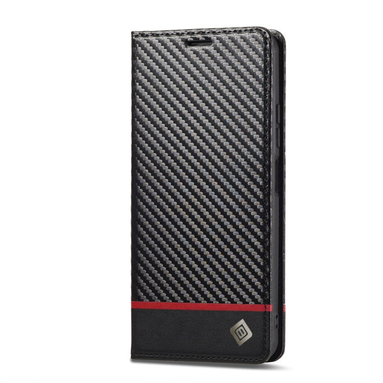 For Xiaomi Redmi Note 13 4G LC.IMEEKE Carbon Fiber Texture Flip Leather Phone Case(Horizontal Black) - Note 13 Cases by LC.IMEEKE | Online Shopping South Africa | PMC TechLife | Buy Now Pay Later Mobicred