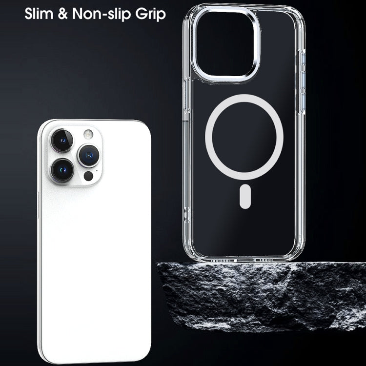 For iPhone 12 MagSafe Magnetic Clear Phone Case(Black) - iPhone 12 / 12 Pro Cases by PMC TechLife | Online Shopping South Africa | PMC TechLife