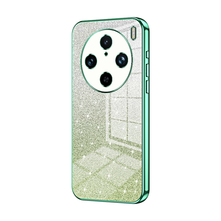 For vivo X100 Pro Gradient Glitter Powder Electroplated Phone Case(Green) - vivo Tempered Glass by imak | Online Shopping South Africa | PMC TechLife | Buy Now Pay Later Mobicred