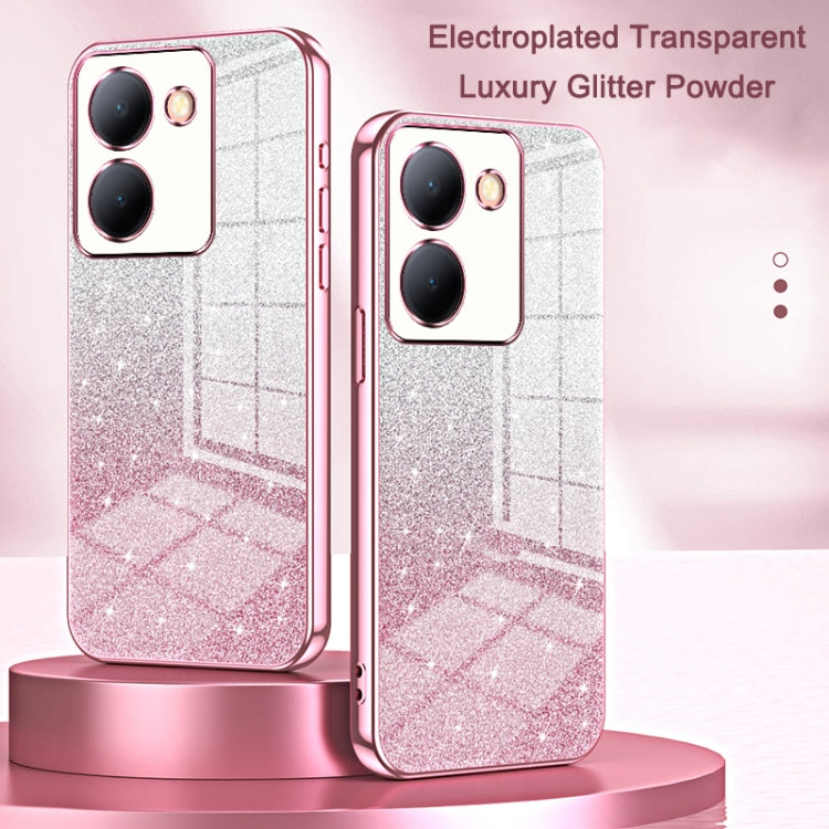 For vivo X100 Pro Gradient Glitter Powder Electroplated Phone Case(Pink) - X100 Pro Cases by imak | Online Shopping South Africa | PMC Jewellery | Buy Now Pay Later Mobicred