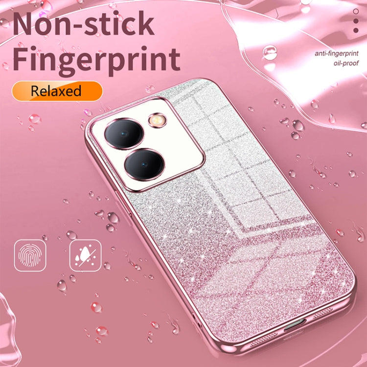 For vivo X100 Pro Gradient Glitter Powder Electroplated Phone Case(Pink) - vivo Cases by imak | Online Shopping South Africa | PMC TechLife | Buy Now Pay Later Mobicred