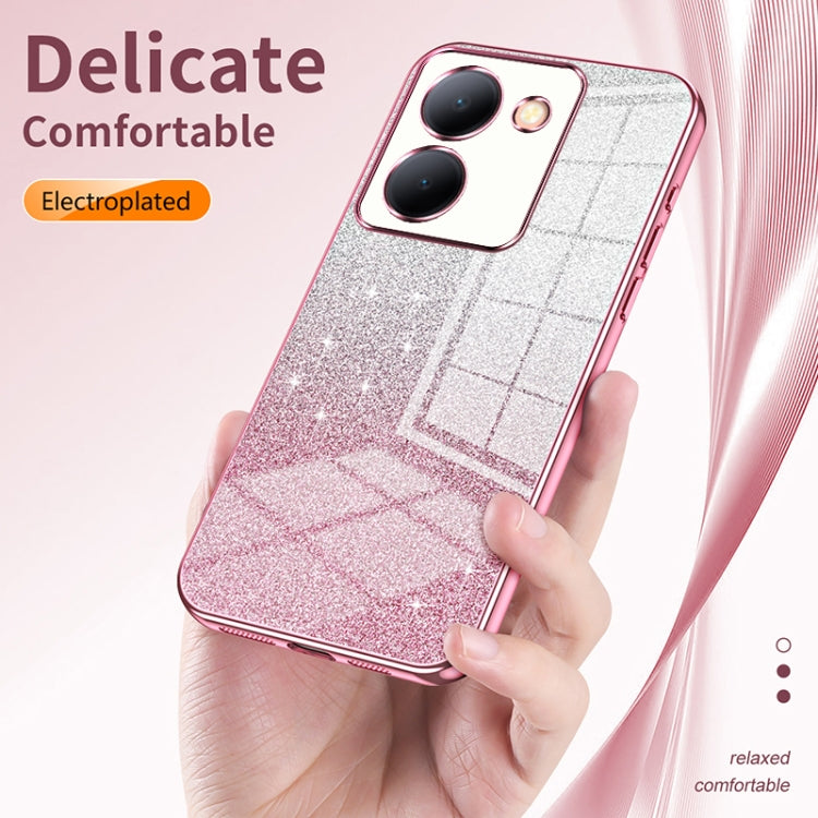 For vivo X100 Pro Gradient Glitter Powder Electroplated Phone Case(Pink) - vivo Cases by imak | Online Shopping South Africa | PMC TechLife | Buy Now Pay Later Mobicred