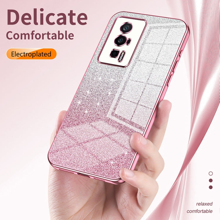 For Xiaomi Civi 2 / 13 Lite Gradient Glitter Powder Electroplated Phone Case(Black) - 13 Lite Cases by PMC TechLife | Online Shopping South Africa | PMC TechLife | Buy Now Pay Later Mobicred
