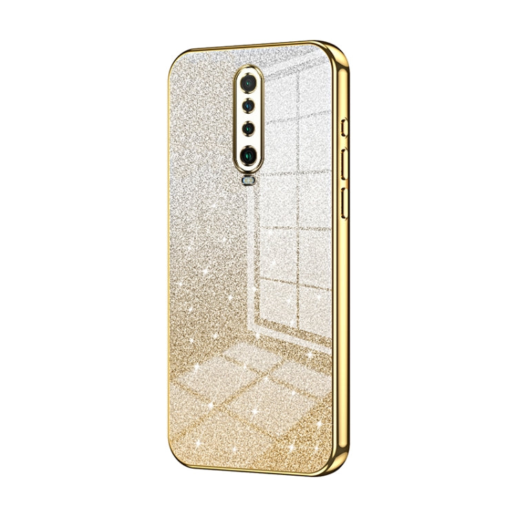 For Xiaomi Redmi K30 / K30 5G Gradient Glitter Powder Electroplated Phone Case(Gold) - Xiaomi Cases by PMC Jewellery | Online Shopping South Africa | PMC Jewellery | Buy Now Pay Later Mobicred