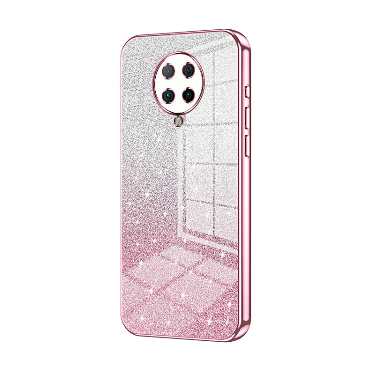 For Xiaomi Redmi K30 Pro / K30 Ultra Gradient Glitter Powder Electroplated Phone Case(Pink) - Xiaomi Cases by PMC TechLife | Online Shopping South Africa | PMC TechLife | Buy Now Pay Later Mobicred