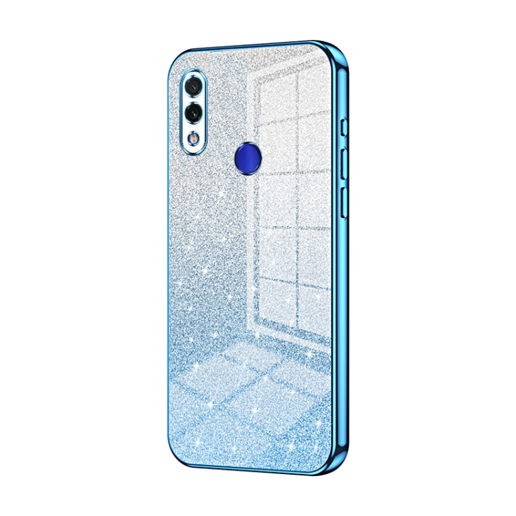 For Xiaomi Redmi Note 7 / Note 7 Pro Gradient Glitter Powder Electroplated Phone Case(Blue) - Xiaomi Cases by PMC TechLife | Online Shopping South Africa | PMC TechLife | Buy Now Pay Later Mobicred
