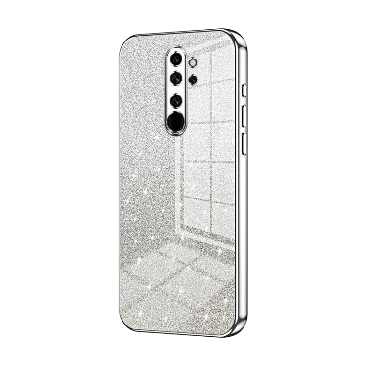 For Xiaomi Redmi Note 8 Pro Gradient Glitter Powder Electroplated Phone Case(Silver) - free shipping - PMC TechLife - Order now!