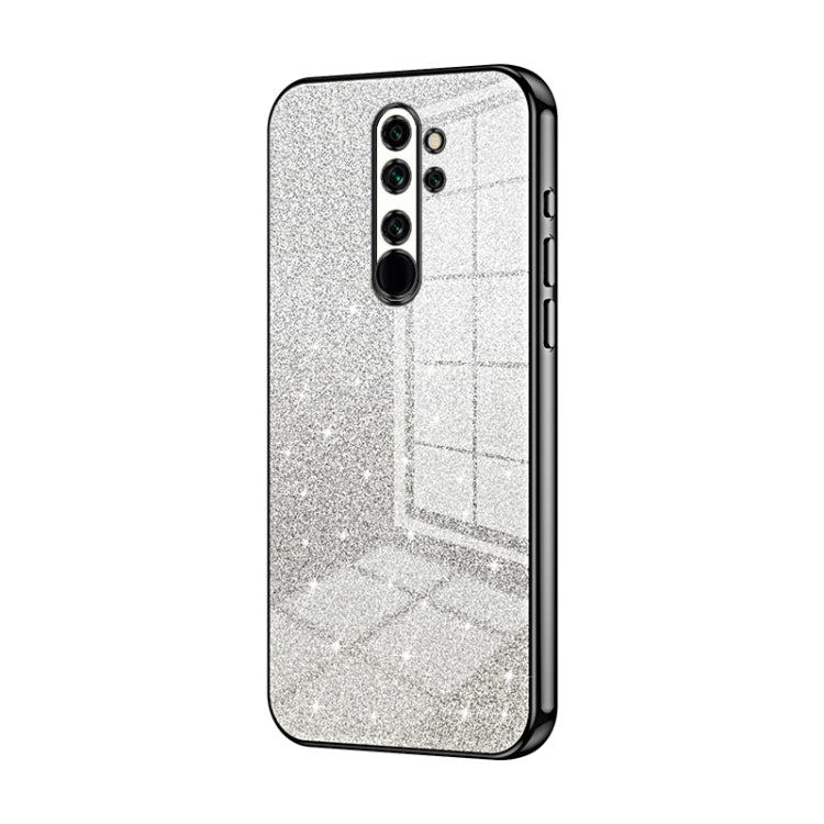 For Xiaomi Redmi Note 8 Pro Gradient Glitter Powder Electroplated Phone Case(Black) - Xiaomi Cases by PMC TechLife | Online Shopping South Africa | PMC TechLife | Buy Now Pay Later Mobicred