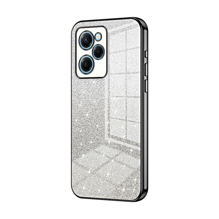 For Xiaomi Redmi Note 12 Pro Speed Gradient Glitter Powder Electroplated Phone Case(Black) - Xiaomi Cases by PMC TechLife | Online Shopping South Africa | PMC TechLife | Buy Now Pay Later Mobicred