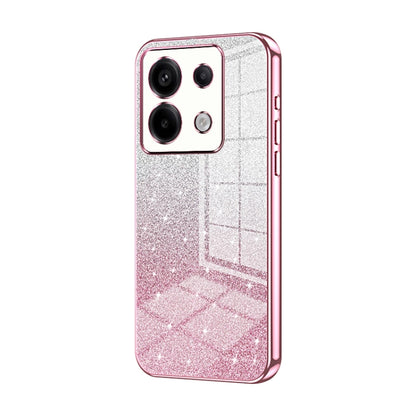 For Xiaomi Redmi Note 13 Pro 5G Gradient Glitter Powder Electroplated Phone Case(Pink) - Note 13 Pro Cases by PMC Jewellery | Online Shopping South Africa | PMC Jewellery | Buy Now Pay Later Mobicred