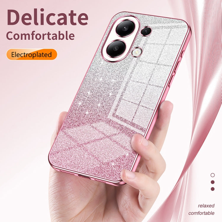 For Xiaomi Redmi K30 Pro / K30 Ultra Gradient Glitter Powder Electroplated Phone Case(Transparent) - Xiaomi Cases by PMC Jewellery | Online Shopping South Africa | PMC Jewellery | Buy Now Pay Later Mobicred