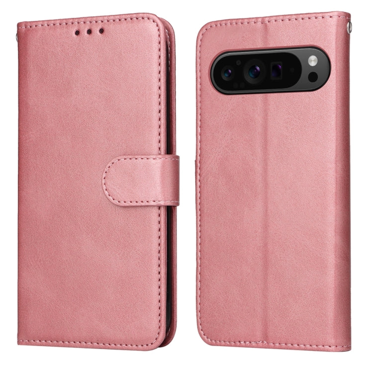 For Google Pixel 9 Pro Classic Calf Texture Flip Leather Phone Case(Rose Gold) - Google Cases by PMC Jewellery | Online Shopping South Africa | PMC Jewellery | Buy Now Pay Later Mobicred