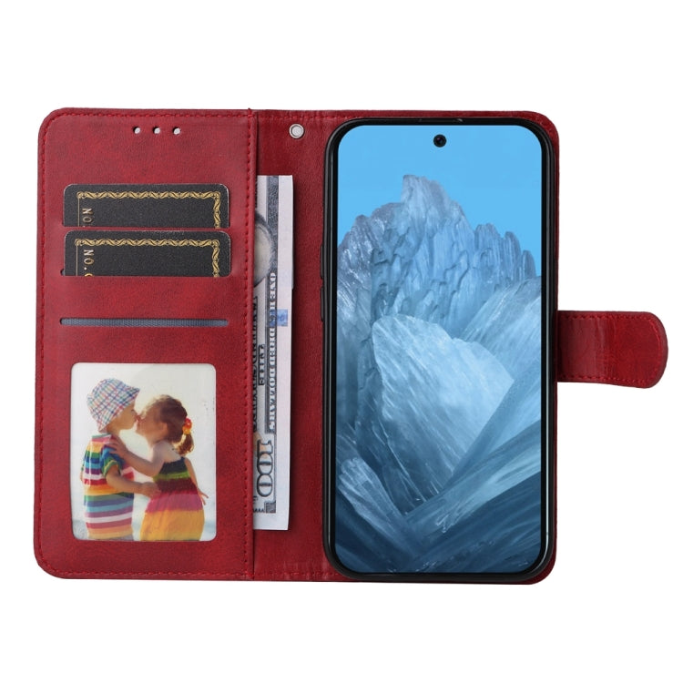 For Google Pixel 9 Classic Calf Texture Flip Leather Phone Case(Red) - Google Cases by PMC Jewellery | Online Shopping South Africa | PMC Jewellery | Buy Now Pay Later Mobicred