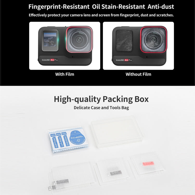 For Insta360 Ace Pro Sunnylife 3 in 1 Rear & Front Screen Lens Explosion proof Film(1 Set) - Protective Film & Stickers by Sunnylife | Online Shopping South Africa | PMC TechLife | Buy Now Pay Later Mobicred