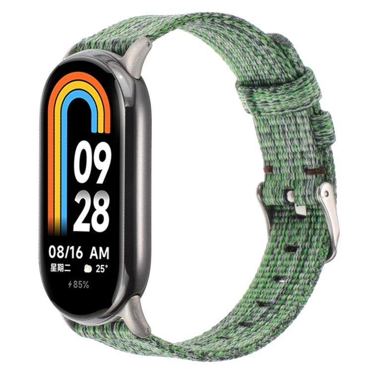 For Xiaomi Mi Band 8 Nylon Canvas Watch Band(Green) - Watch Bands by PMC TechLife | Online Shopping South Africa | PMC TechLife