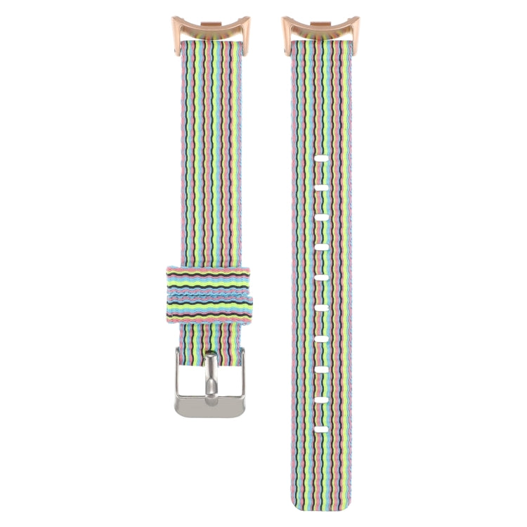 For Xiaomi Mi Band 8 Nylon Canvas Watch Band(Cyan Stripe) - free shipping - PMc TechLife - Order now!