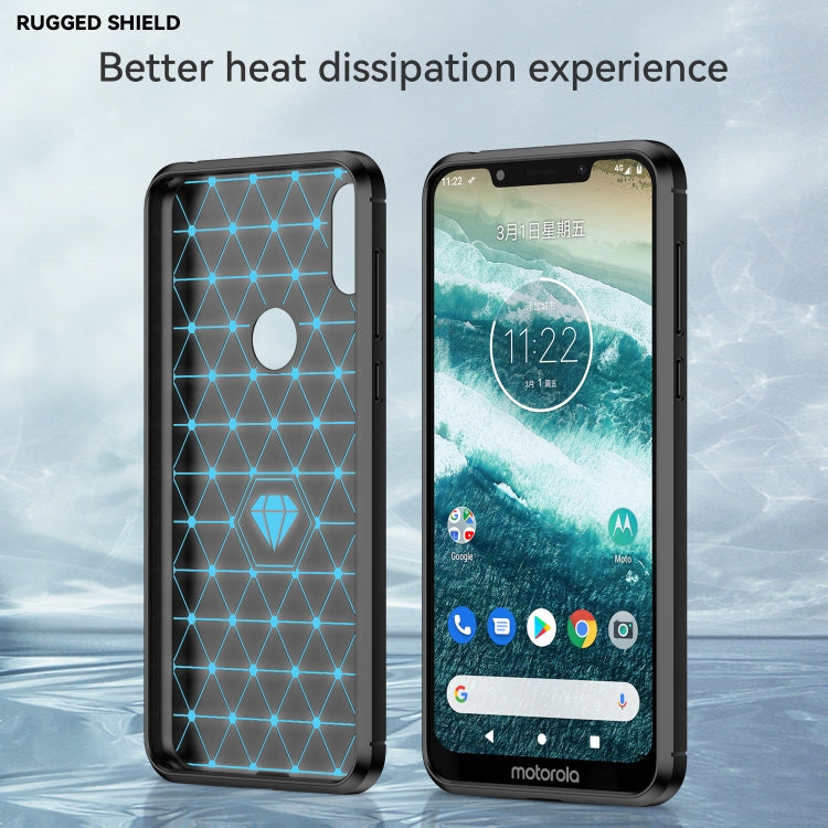For Motorola Moto One Carbon Fiber Brushed Texture TPU Phone Case(Black) - free shipping - PMC TechLife - Order now!