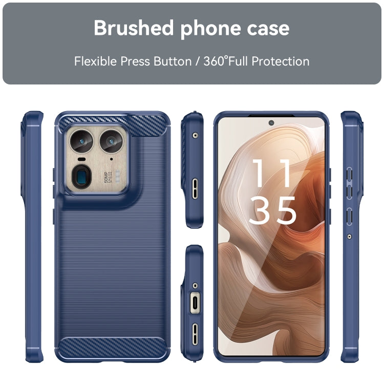 For Motorola Edge 50 Ultra Carbon Fiber Brushed Texture TPU Phone Case(Blue) - free shipping - PMC TechLife - Order now!