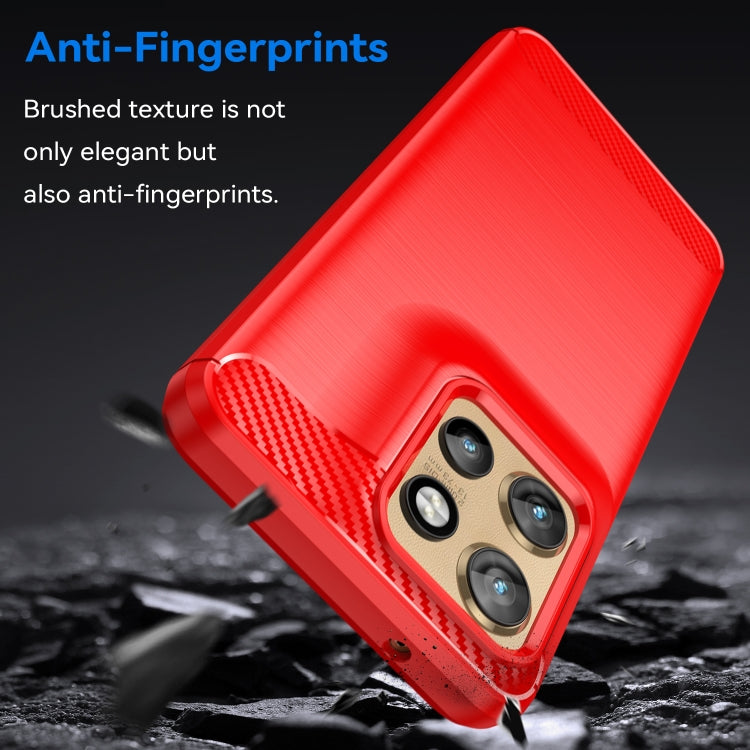 For Motorola Edge 50 Neo Carbon Fiber Brushed Texture TPU Phone Case(Red) - free shipping - PMC TechLife - Order now!