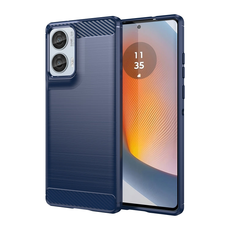 For Motorola S50 Neo Carbon Fiber Brushed Texture TPU Phone Case(Blue) - free shipping - PMC TechLife - Order now!