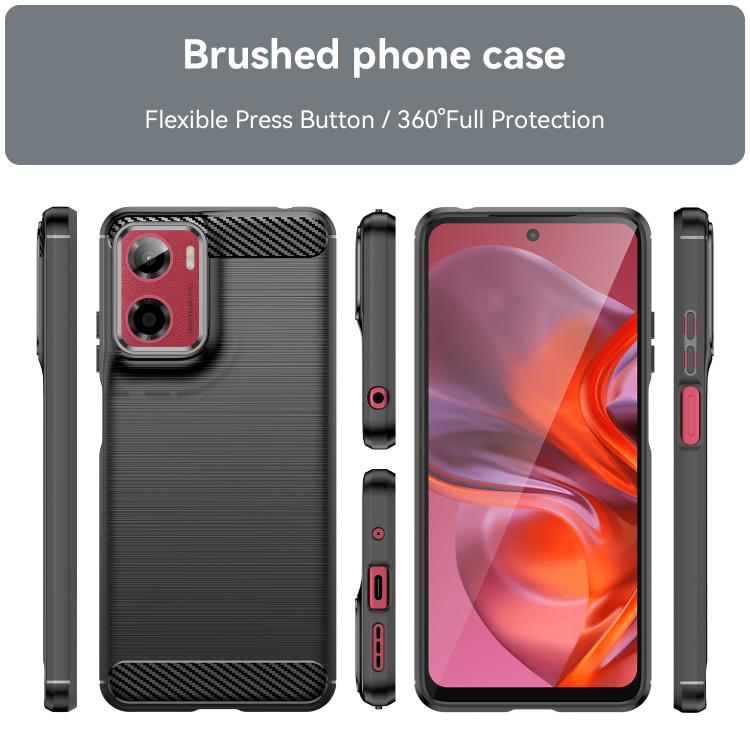 For Motorola Moto G05 Carbon Fiber Brushed Texture TPU Phone Case(Black) - free shipping - PMC TechLife - Order now!