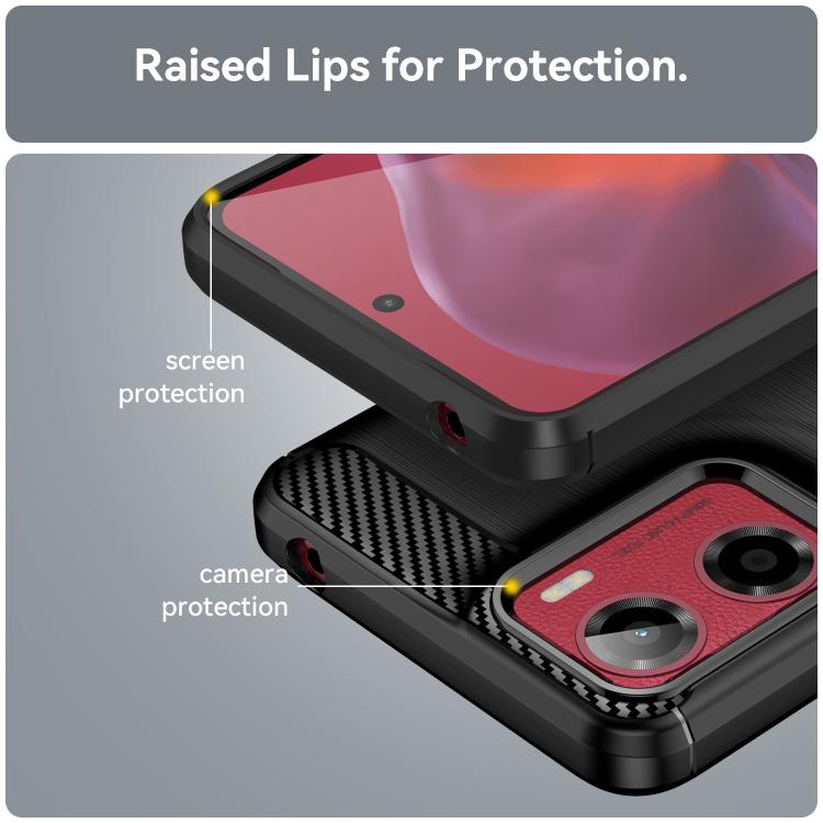 For Motorola Moto G05 Carbon Fiber Brushed Texture TPU Phone Case(Black) - free shipping - PMC TechLife - Order now!