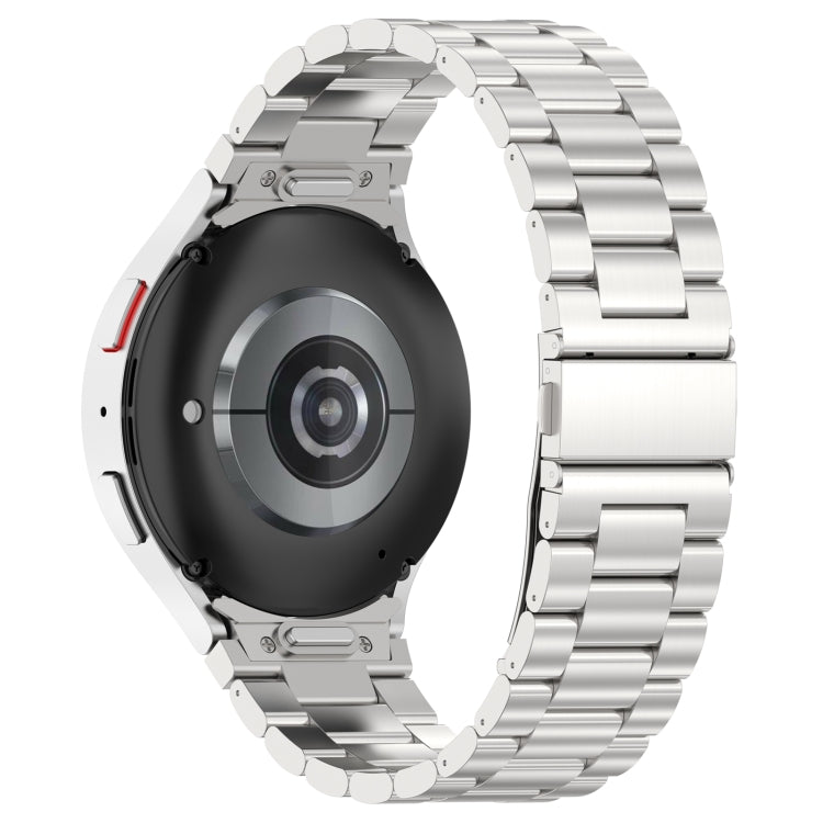For Samsung Galaxy Watch6/6 Classic/5/5 Pro Button Style Three-bead Metal Watch Band(Silver) - free shipping - PMC TechLife - Order now!